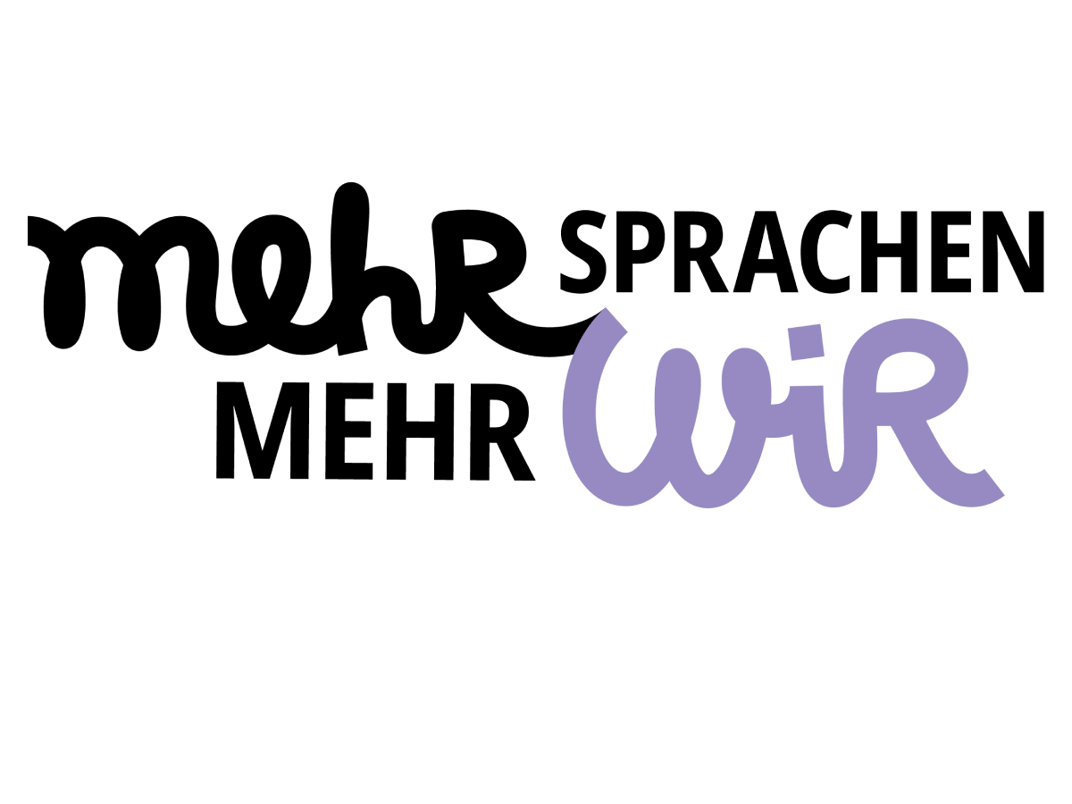 Schriftzug des Wettbewerbs: Mehr Sprachen, mehr wir