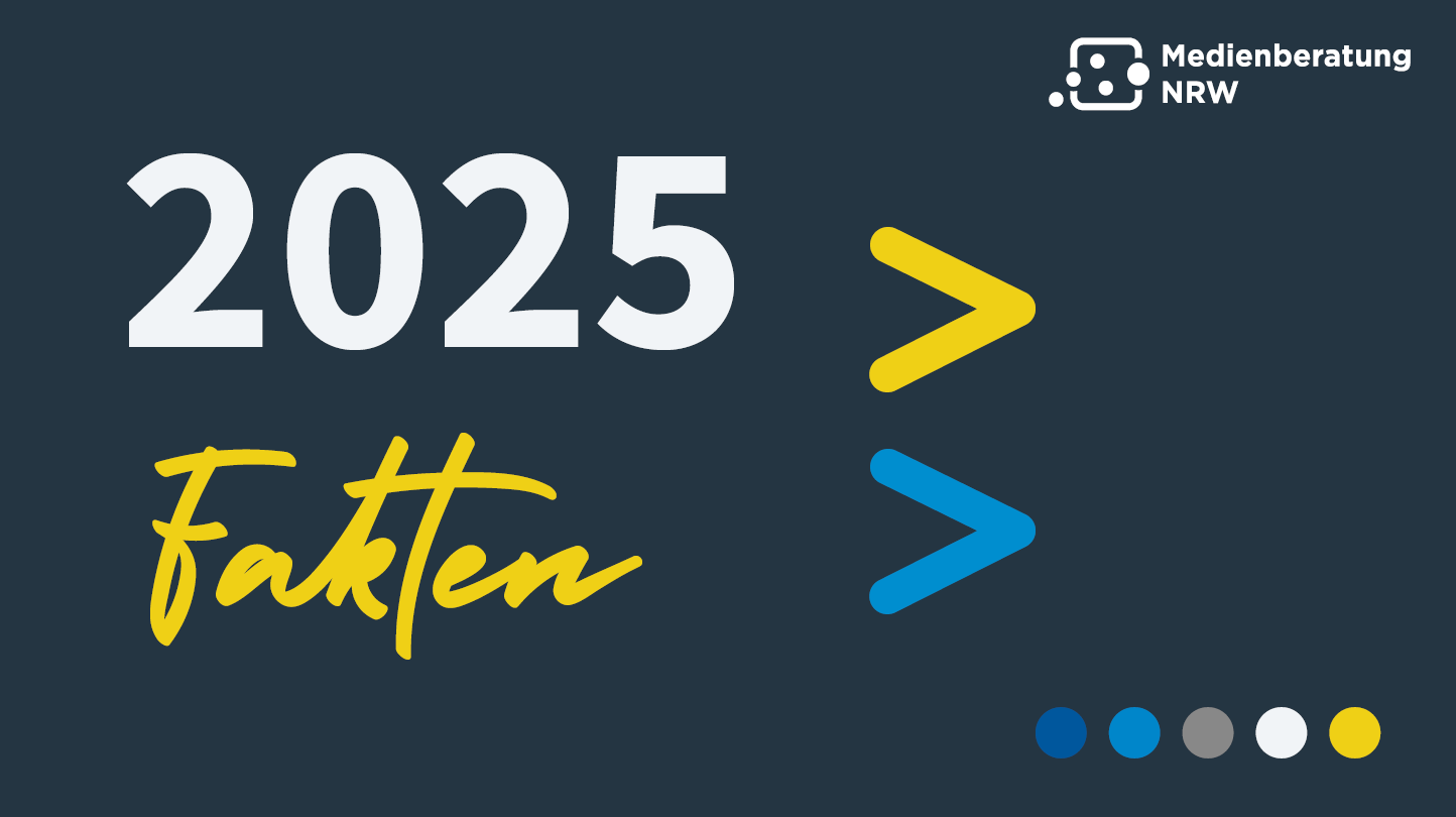 „2025 Fakten", Pfeile, Medienberatung NRW.
