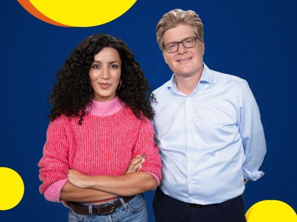 Die beiden Paten der Veranstaltung Moderatorin Tessniem Kadiri und Stand-Up-Comedian Herr Schröder im Porträt. Die beiden Paten der Veranstaltung Moderatorin Tessniem Kadiri und Stand-Up-Comedian Herr Schröder im Porträt.